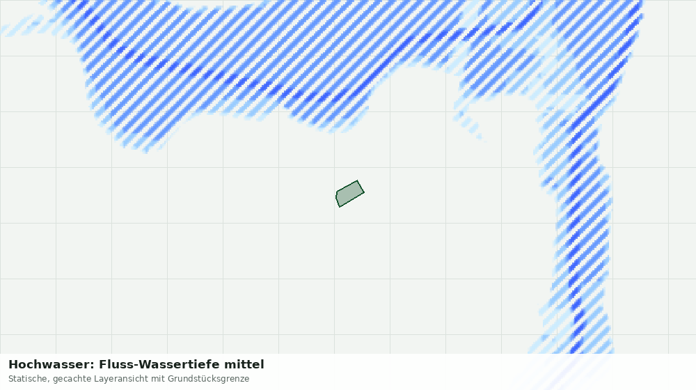 Statische Kartenansicht: Hochwasser: Fluss-Wassertiefe mittel