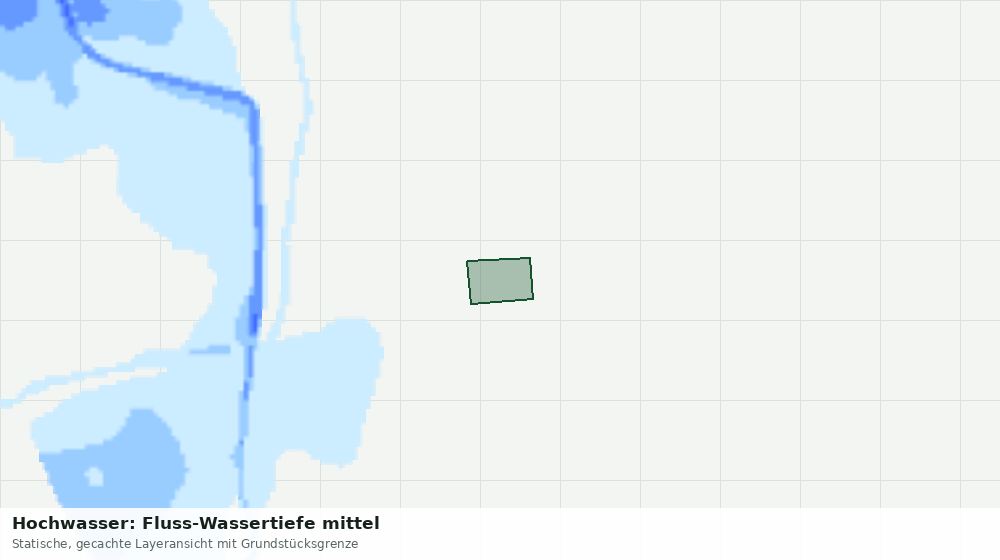 Statische Kartenansicht: Hochwasser: Fluss-Wassertiefe mittel