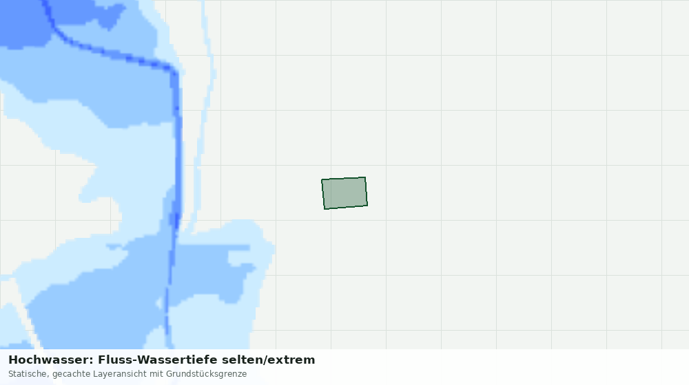 Statische Kartenansicht: Hochwasser: Fluss-Wassertiefe selten/extrem