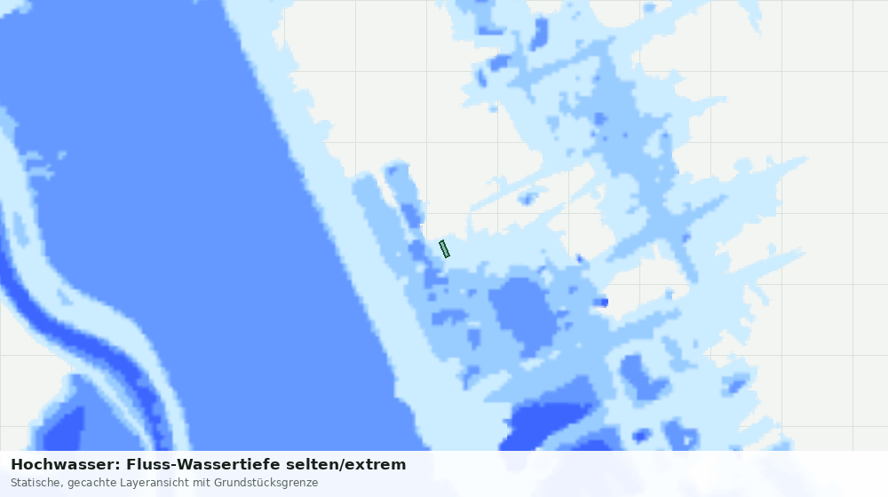 Statische Kartenansicht: Hochwasser: Fluss-Wassertiefe selten/extrem