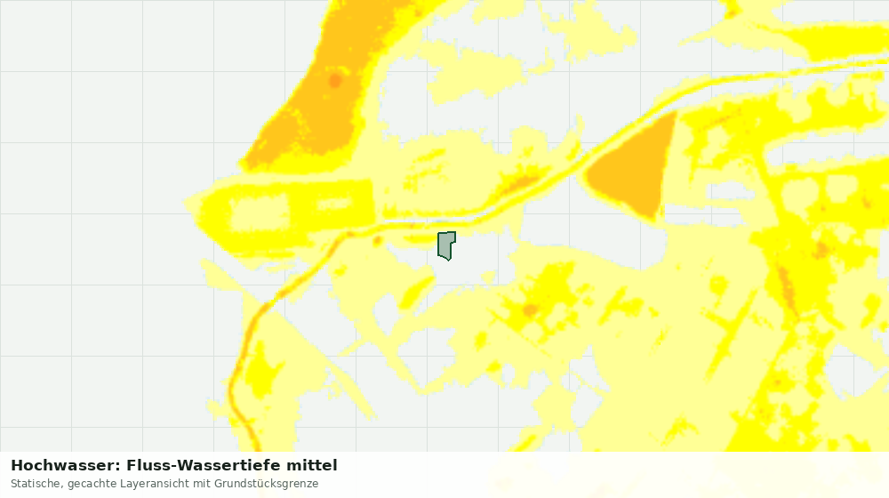 Statische Kartenansicht: Hochwasser: Fluss-Wassertiefe mittel