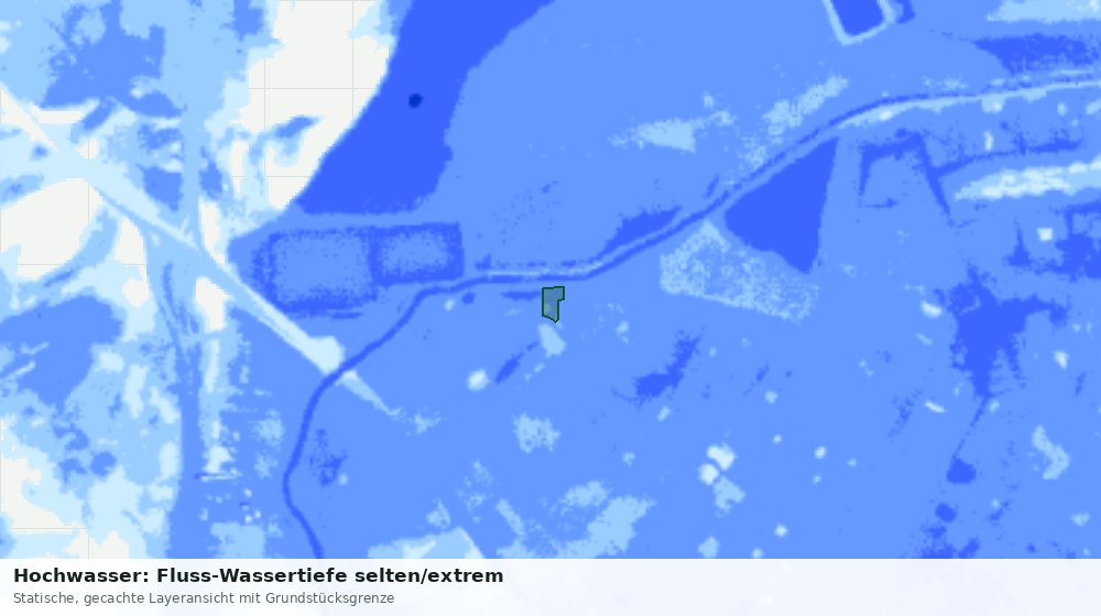 Statische Kartenansicht: Hochwasser: Fluss-Wassertiefe selten/extrem