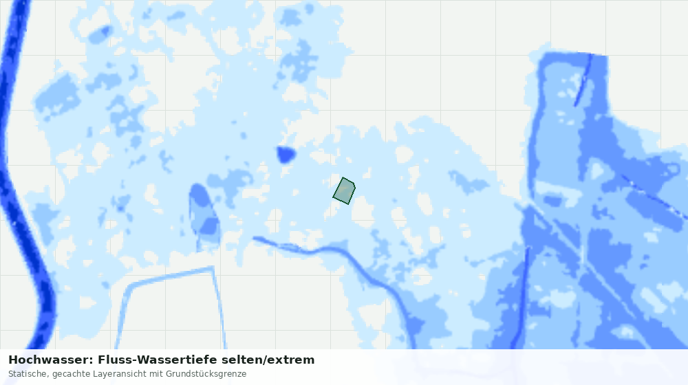 Statische Kartenansicht: Hochwasser: Fluss-Wassertiefe selten/extrem