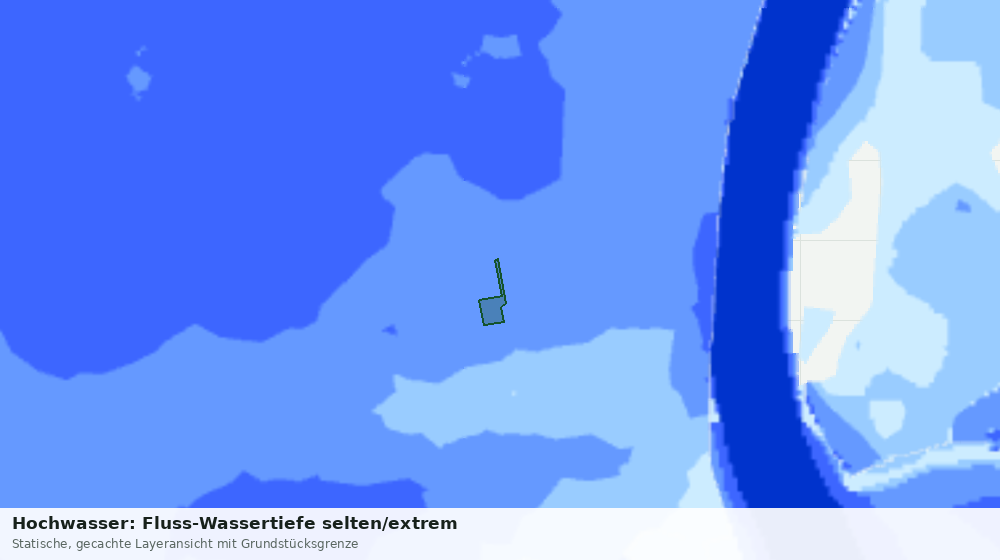 Statische Kartenansicht: Hochwasser: Fluss-Wassertiefe selten/extrem