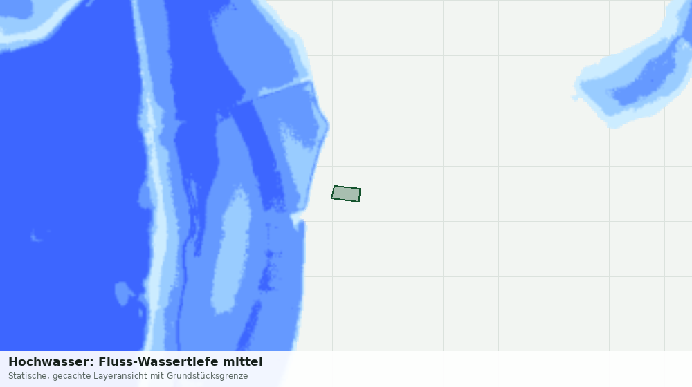 Statische Kartenansicht: Hochwasser: Fluss-Wassertiefe mittel