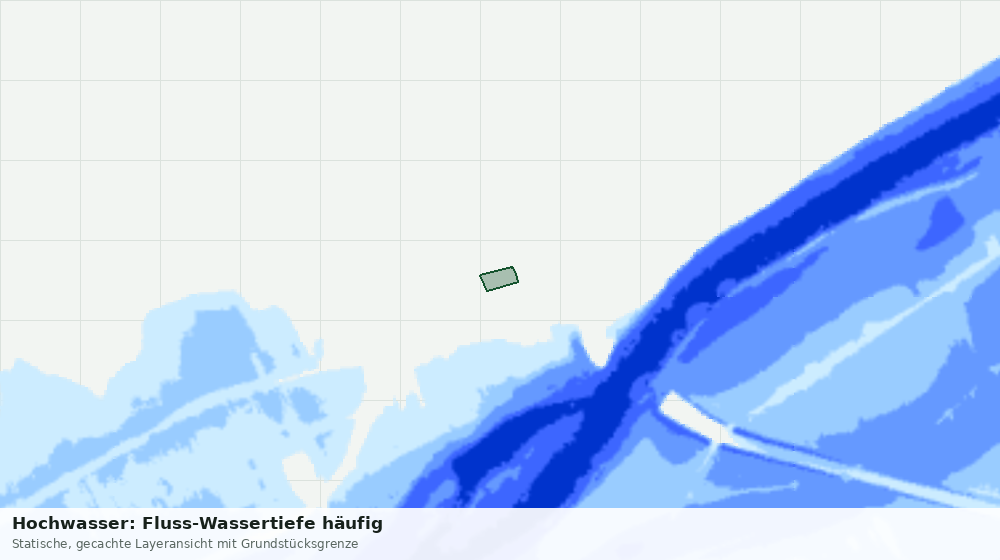Statische Kartenansicht: Hochwasser: Fluss-Wassertiefe häufig