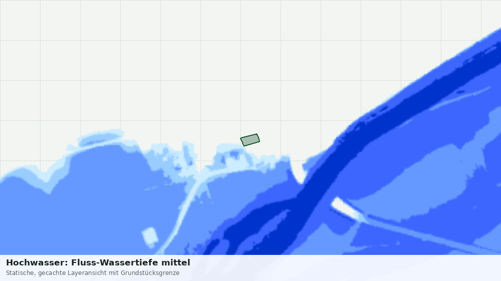 Statische Kartenansicht: Hochwasser: Fluss-Wassertiefe mittel