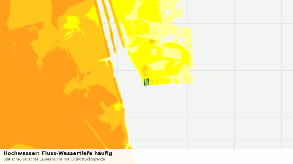 Statische Kartenansicht: Hochwasser: Fluss-Wassertiefe häufig