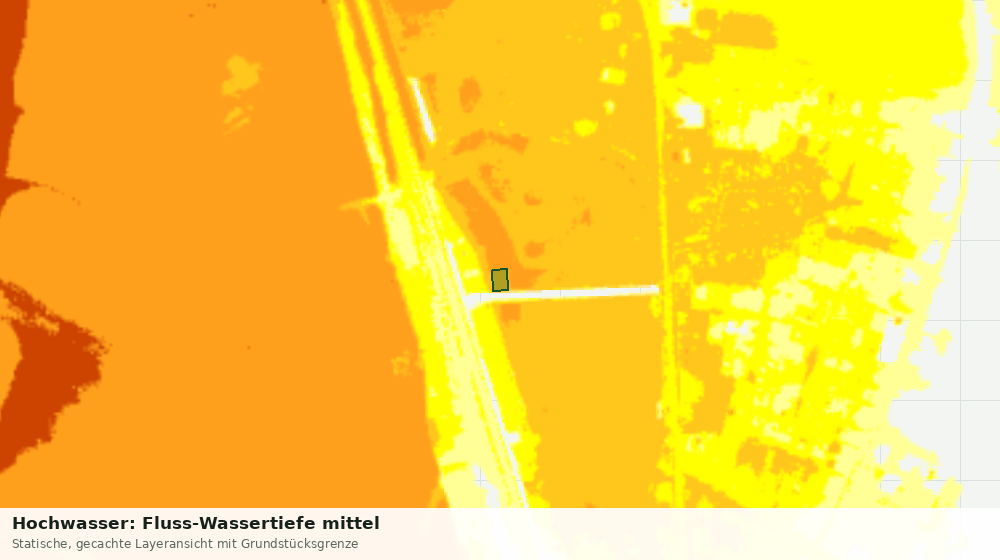 Statische Kartenansicht: Hochwasser: Fluss-Wassertiefe mittel