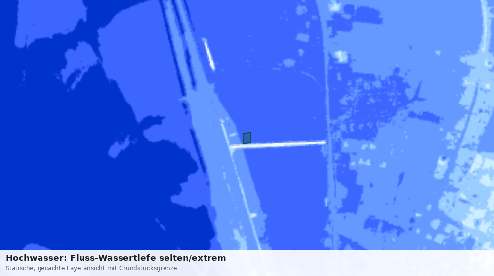Statische Kartenansicht: Hochwasser: Fluss-Wassertiefe selten/extrem