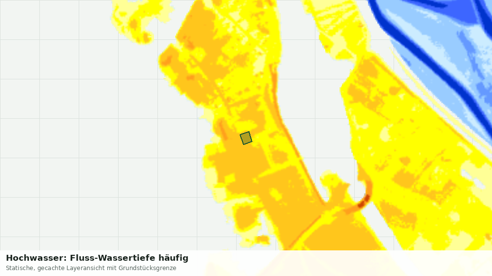 Statische Kartenansicht: Hochwasser: Fluss-Wassertiefe häufig