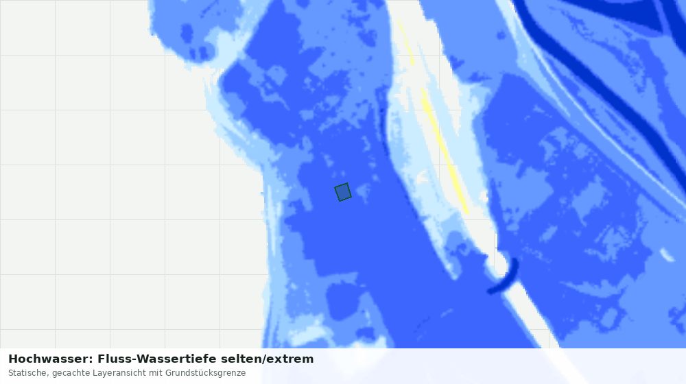 Statische Kartenansicht: Hochwasser: Fluss-Wassertiefe selten/extrem