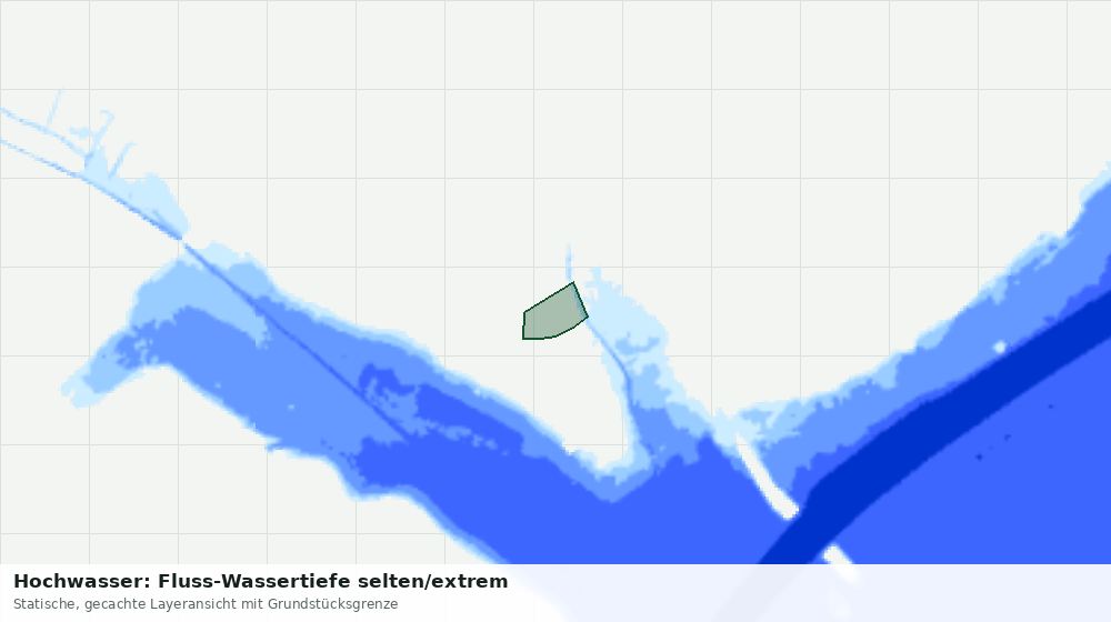 Statische Kartenansicht: Hochwasser: Fluss-Wassertiefe selten/extrem
