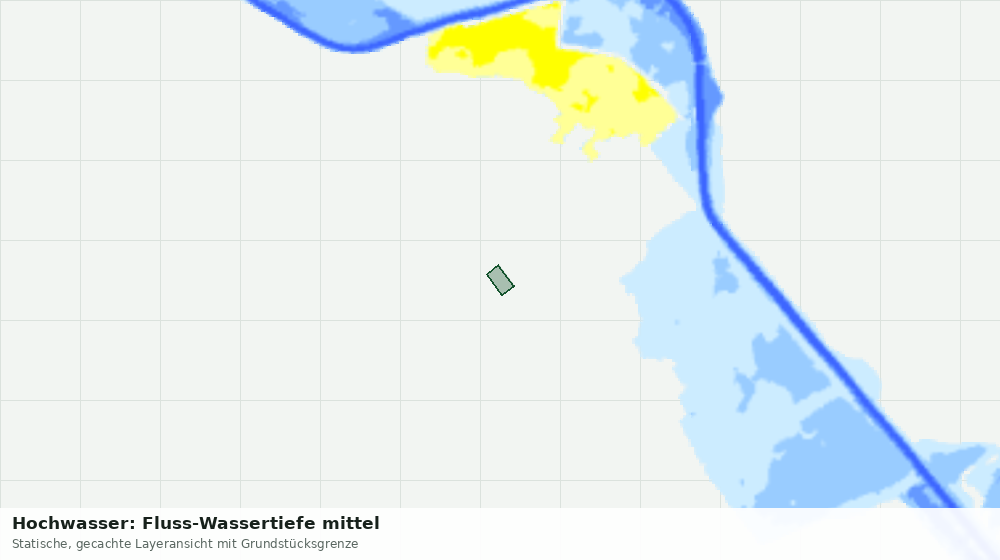 Statische Kartenansicht: Hochwasser: Fluss-Wassertiefe mittel
