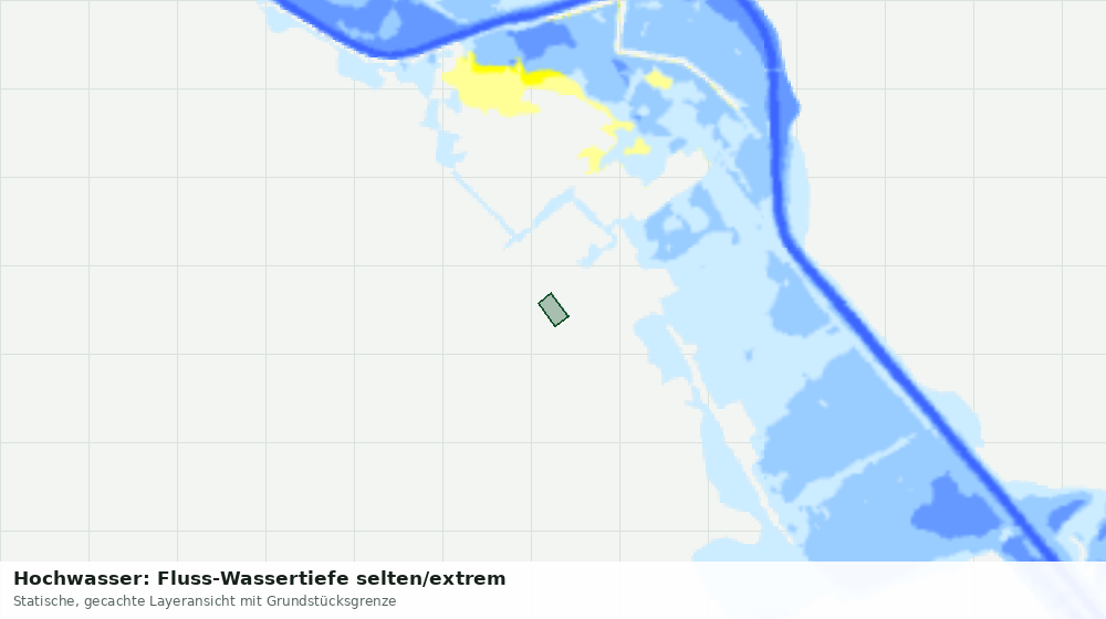 Statische Kartenansicht: Hochwasser: Fluss-Wassertiefe selten/extrem