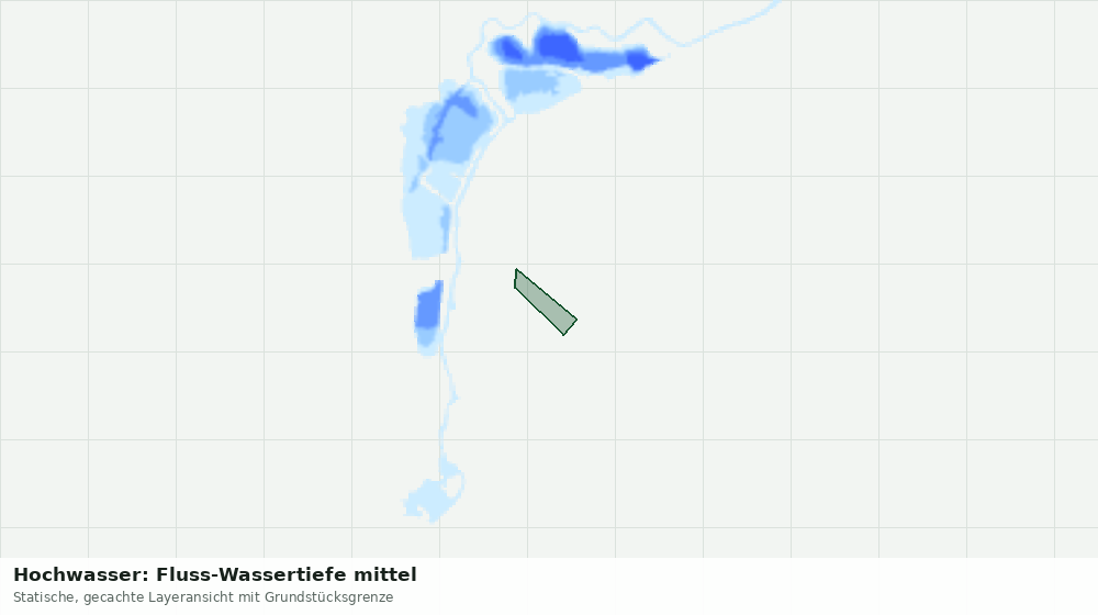 Statische Kartenansicht: Hochwasser: Fluss-Wassertiefe mittel