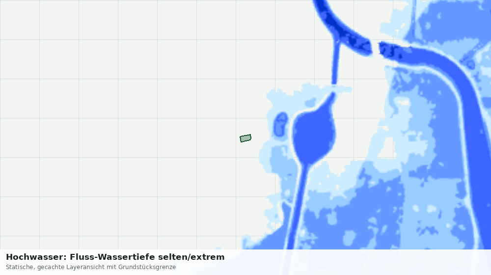 Statische Kartenansicht: Hochwasser: Fluss-Wassertiefe selten/extrem