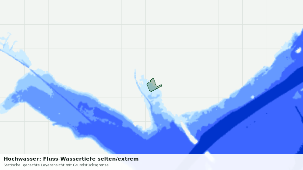 Statische Kartenansicht: Hochwasser: Fluss-Wassertiefe selten/extrem