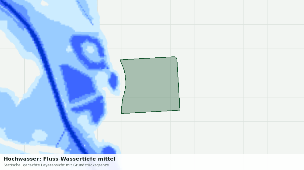 Statische Kartenansicht: Hochwasser: Fluss-Wassertiefe mittel