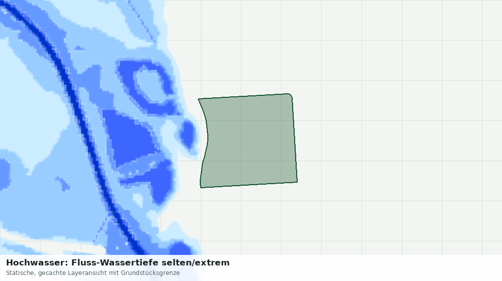Statische Kartenansicht: Hochwasser: Fluss-Wassertiefe selten/extrem