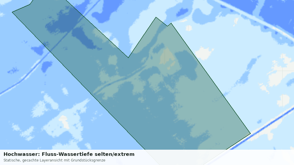 Statische Kartenansicht: Hochwasser: Fluss-Wassertiefe selten/extrem