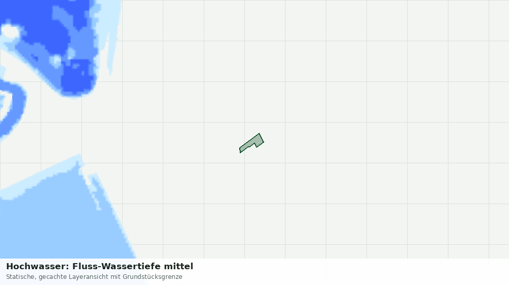 Statische Kartenansicht: Hochwasser: Fluss-Wassertiefe mittel