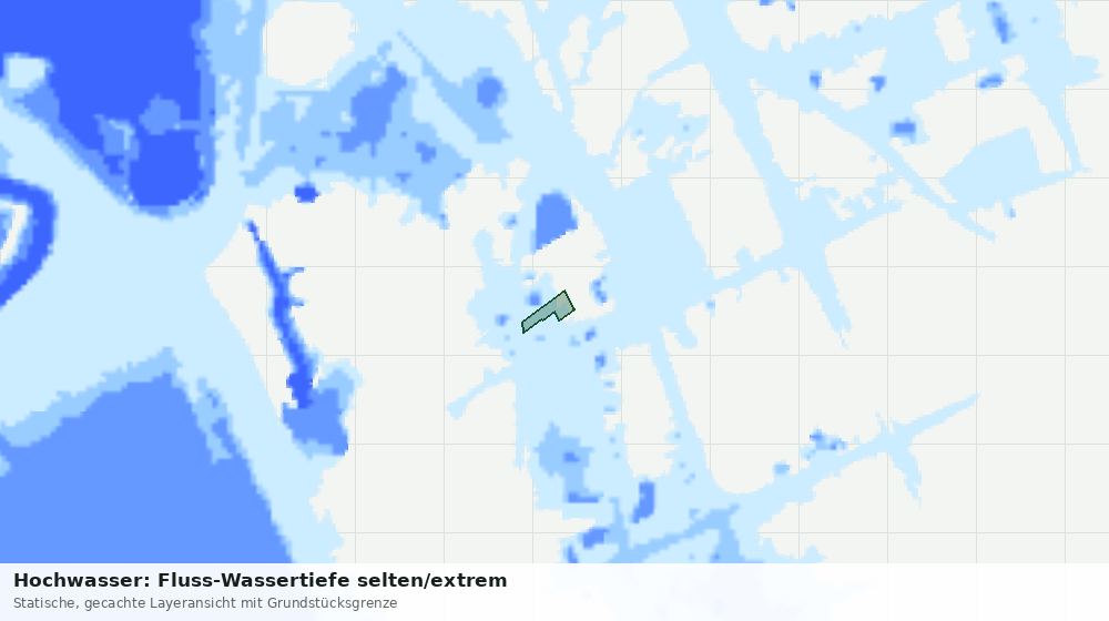 Statische Kartenansicht: Hochwasser: Fluss-Wassertiefe selten/extrem