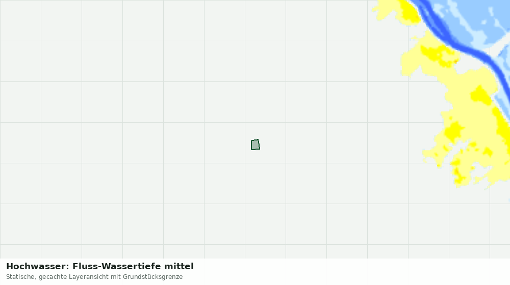 Statische Kartenansicht: Hochwasser: Fluss-Wassertiefe mittel