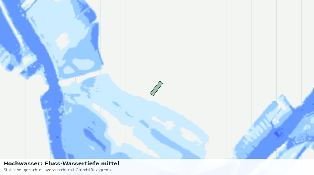 Statische Kartenansicht: Hochwasser: Fluss-Wassertiefe mittel