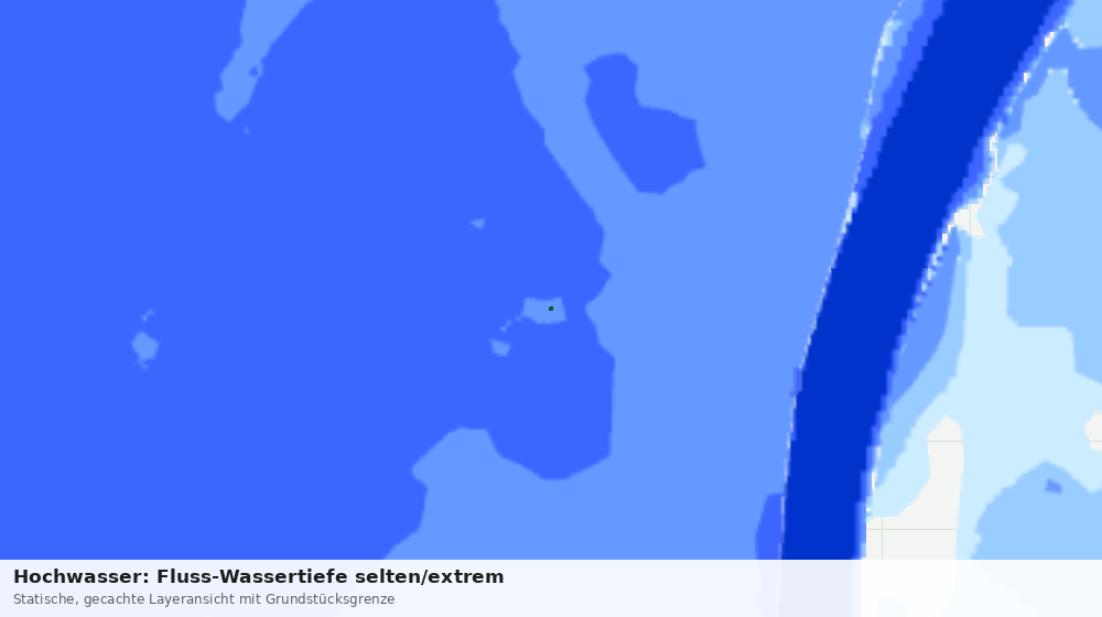 Statische Kartenansicht: Hochwasser: Fluss-Wassertiefe selten/extrem