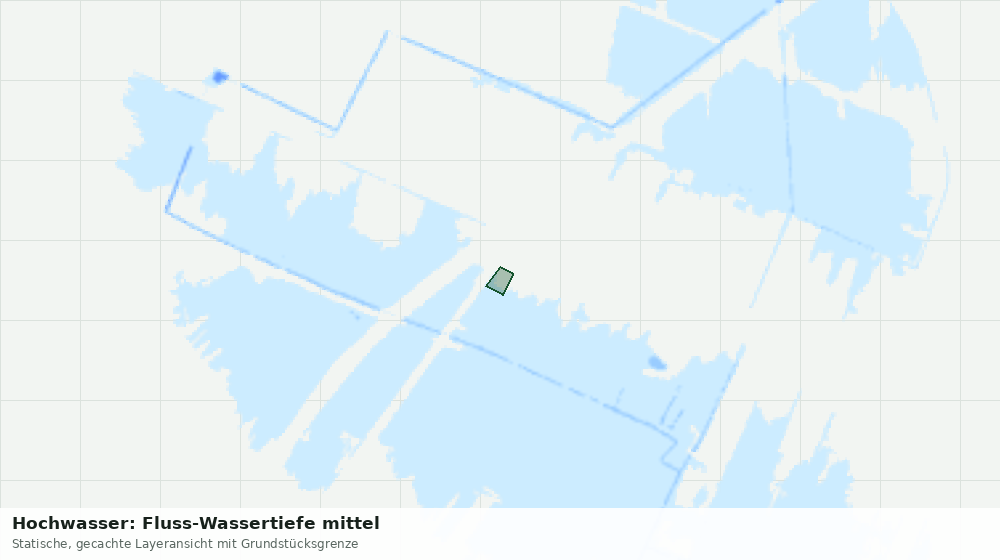 Statische Kartenansicht: Hochwasser: Fluss-Wassertiefe mittel