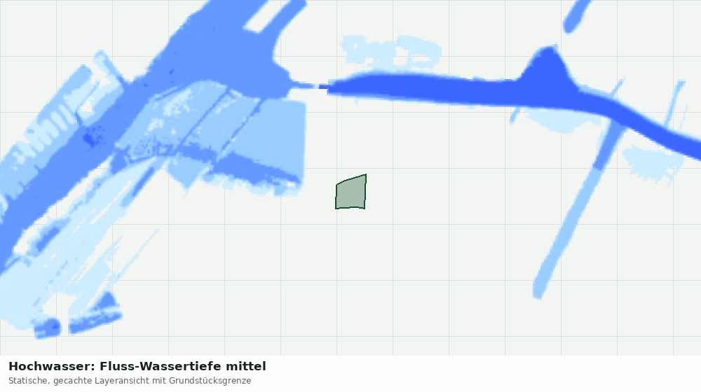Statische Kartenansicht: Hochwasser: Fluss-Wassertiefe mittel