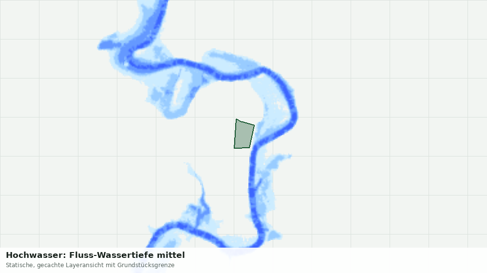 Statische Kartenansicht: Hochwasser: Fluss-Wassertiefe mittel