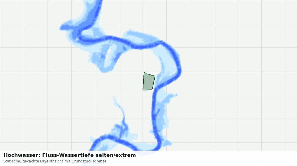 Statische Kartenansicht: Hochwasser: Fluss-Wassertiefe selten/extrem