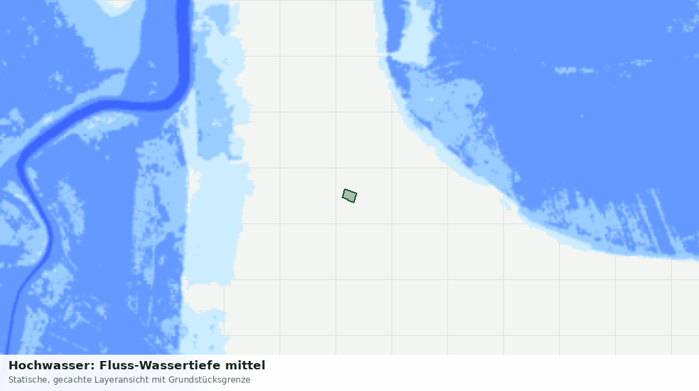 Statische Kartenansicht: Hochwasser: Fluss-Wassertiefe mittel