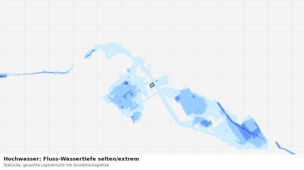 Statische Kartenansicht: Hochwasser: Fluss-Wassertiefe selten/extrem