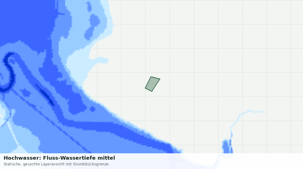 Statische Kartenansicht: Hochwasser: Fluss-Wassertiefe mittel