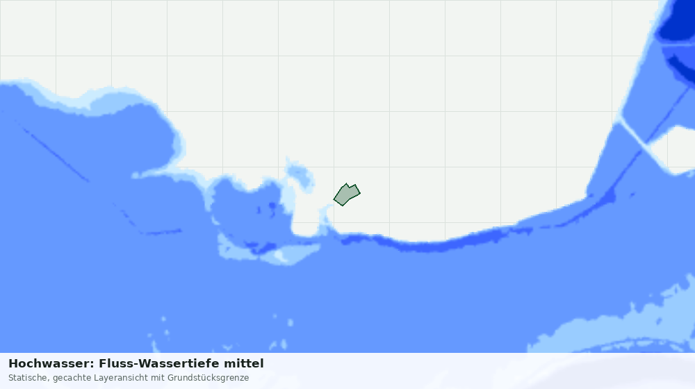 Statische Kartenansicht: Hochwasser: Fluss-Wassertiefe mittel