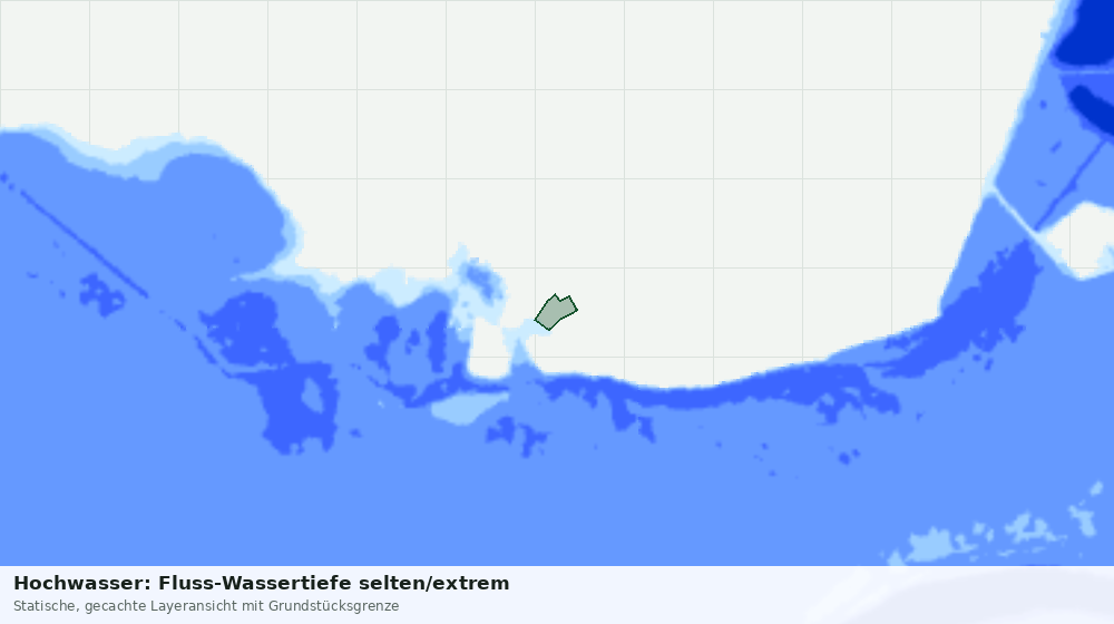 Statische Kartenansicht: Hochwasser: Fluss-Wassertiefe selten/extrem