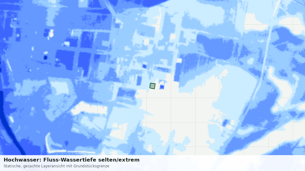 Statische Kartenansicht: Hochwasser: Fluss-Wassertiefe selten/extrem