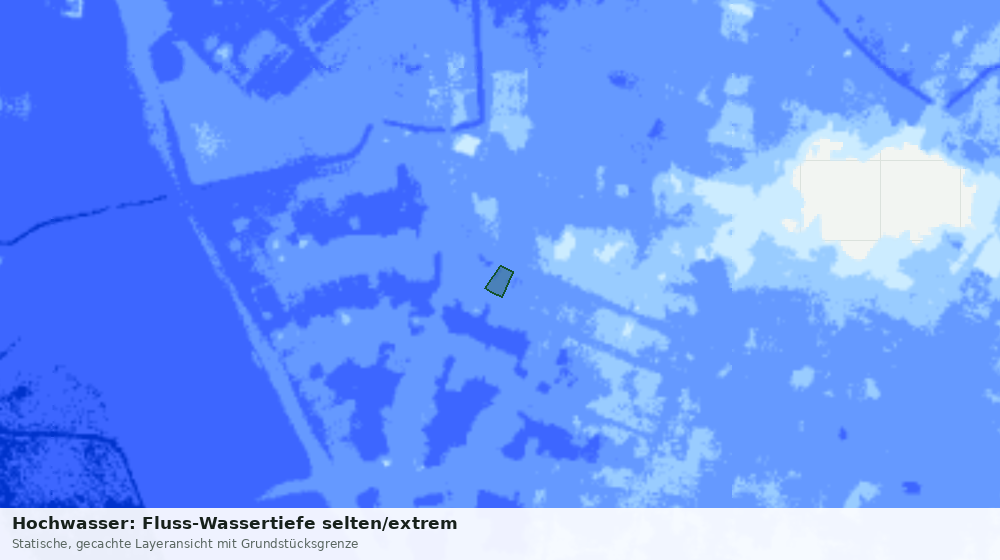 Statische Kartenansicht: Hochwasser: Fluss-Wassertiefe selten/extrem