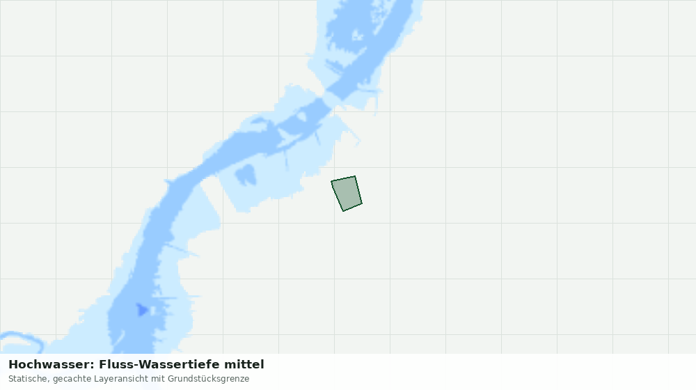 Statische Kartenansicht: Hochwasser: Fluss-Wassertiefe mittel