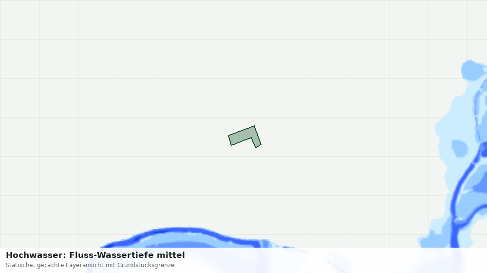 Statische Kartenansicht: Hochwasser: Fluss-Wassertiefe mittel