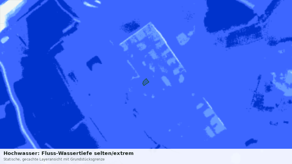 Statische Kartenansicht: Hochwasser: Fluss-Wassertiefe selten/extrem