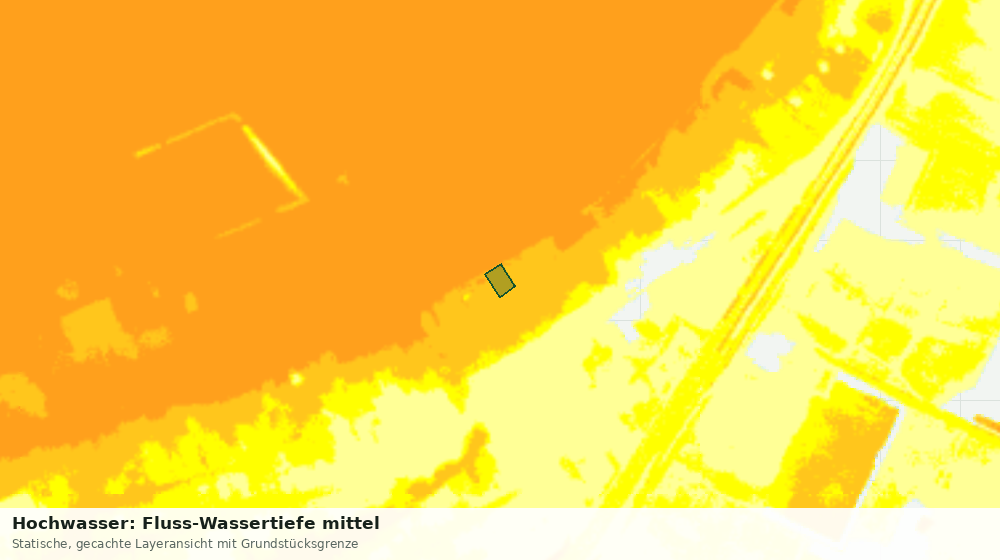 Statische Kartenansicht: Hochwasser: Fluss-Wassertiefe mittel