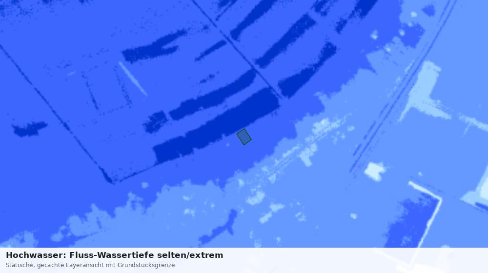 Statische Kartenansicht: Hochwasser: Fluss-Wassertiefe selten/extrem