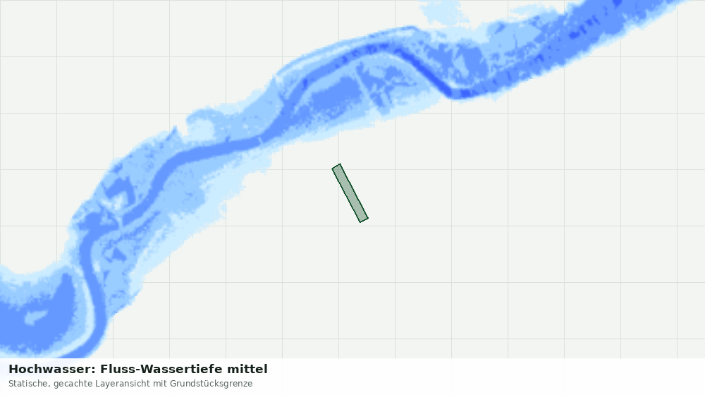 Statische Kartenansicht: Hochwasser: Fluss-Wassertiefe mittel