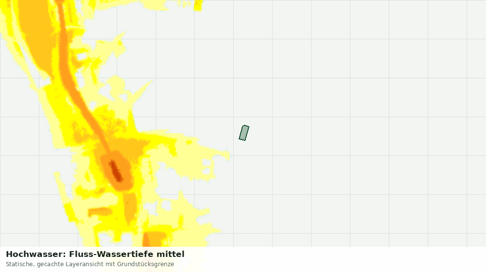 Statische Kartenansicht: Hochwasser: Fluss-Wassertiefe mittel