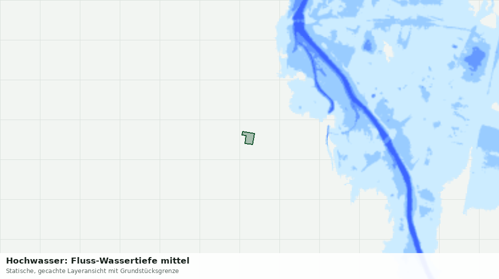 Statische Kartenansicht: Hochwasser: Fluss-Wassertiefe mittel