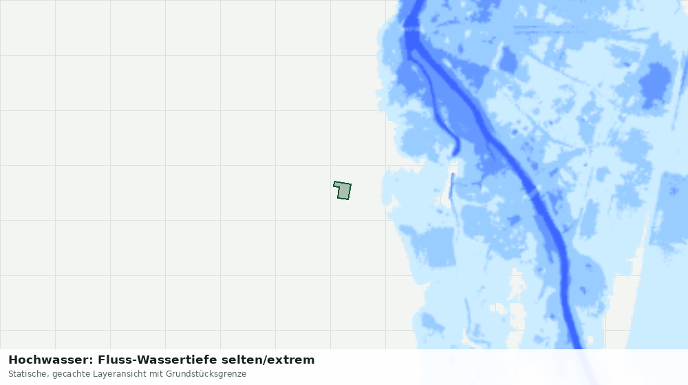 Statische Kartenansicht: Hochwasser: Fluss-Wassertiefe selten/extrem